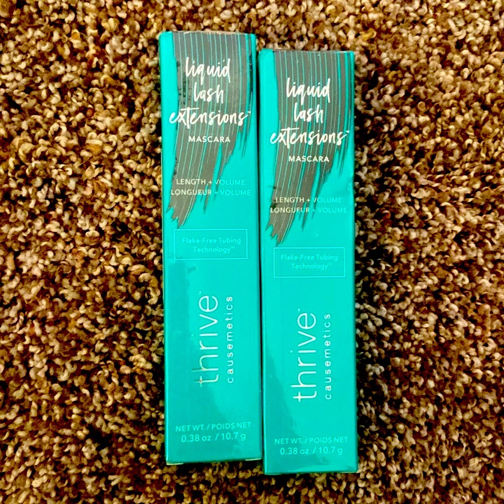 2 New sealed Thrive Causemetics .38 oz. Brynn Liquid Lash Mascaras